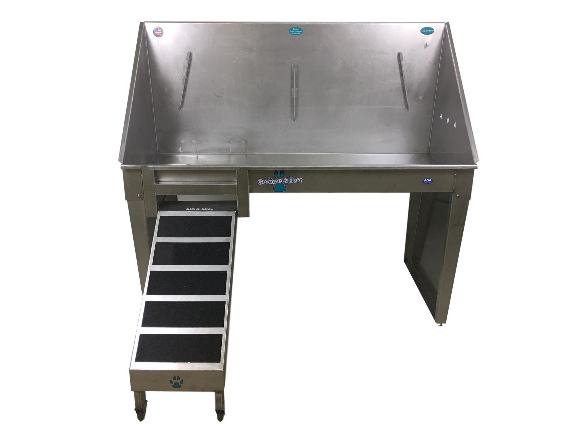 Groomer's Best ADA Compliant Walk Through Dog Tub w/ Lift & Slide Ramp