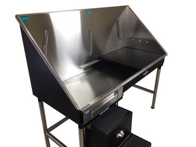 Groomer's Best ADA Compliant Stainless Steel Elite Dog Grooming Bath Tub w/ Lift & Slide Steps