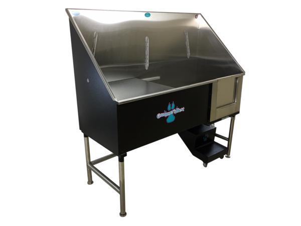 Groomer's Best Stainless Steel Elite Dog Grooming Bath Tub w/ Lift & Slide Steps