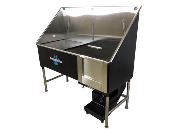 Groomer's Best Stainless Steel Elite Dog Grooming Bath Tub w/ Lift & Slide Steps