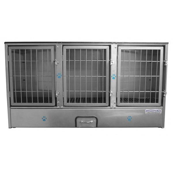 Groomer's Best Stainless Steel Multiple Unit Cage Bank