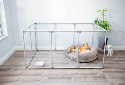 Clearly Loved Pets Large Lucidium Clear Dog Pen