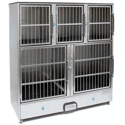 Groomer's Best Stainless Steel Multiple Unit Cage Bank