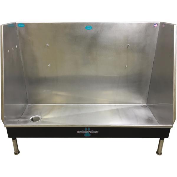 Groomer's Best Elite Stainless Steel Walk-In Dog Grooming Bathing Tub