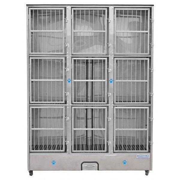 Groomer's Best Stainless Steel Multiple Unit Cage Bank
