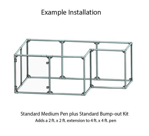 Clearly Loved Pets Lucidium Dog Pen Standard Bump-Out Kit