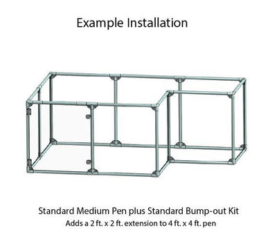 Clearly Loved Pets Lucidium Dog Pen Standard Bump-Out Kit