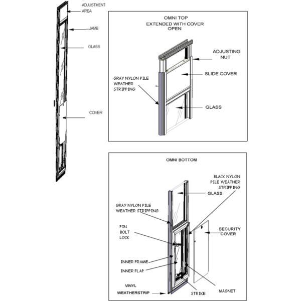 Hale Pet Door Omni Panel Sliding Glass Dog and Cat Door