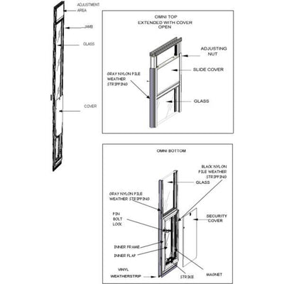 Hale Pet Door Omni Panel Sliding Glass Dog and Cat Door