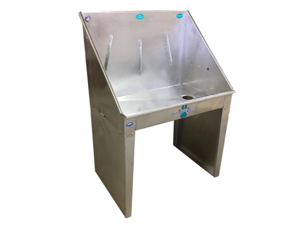 Groomer's Best Stainless Steel Standard ADA Compliant Dog Grooming Bathtub