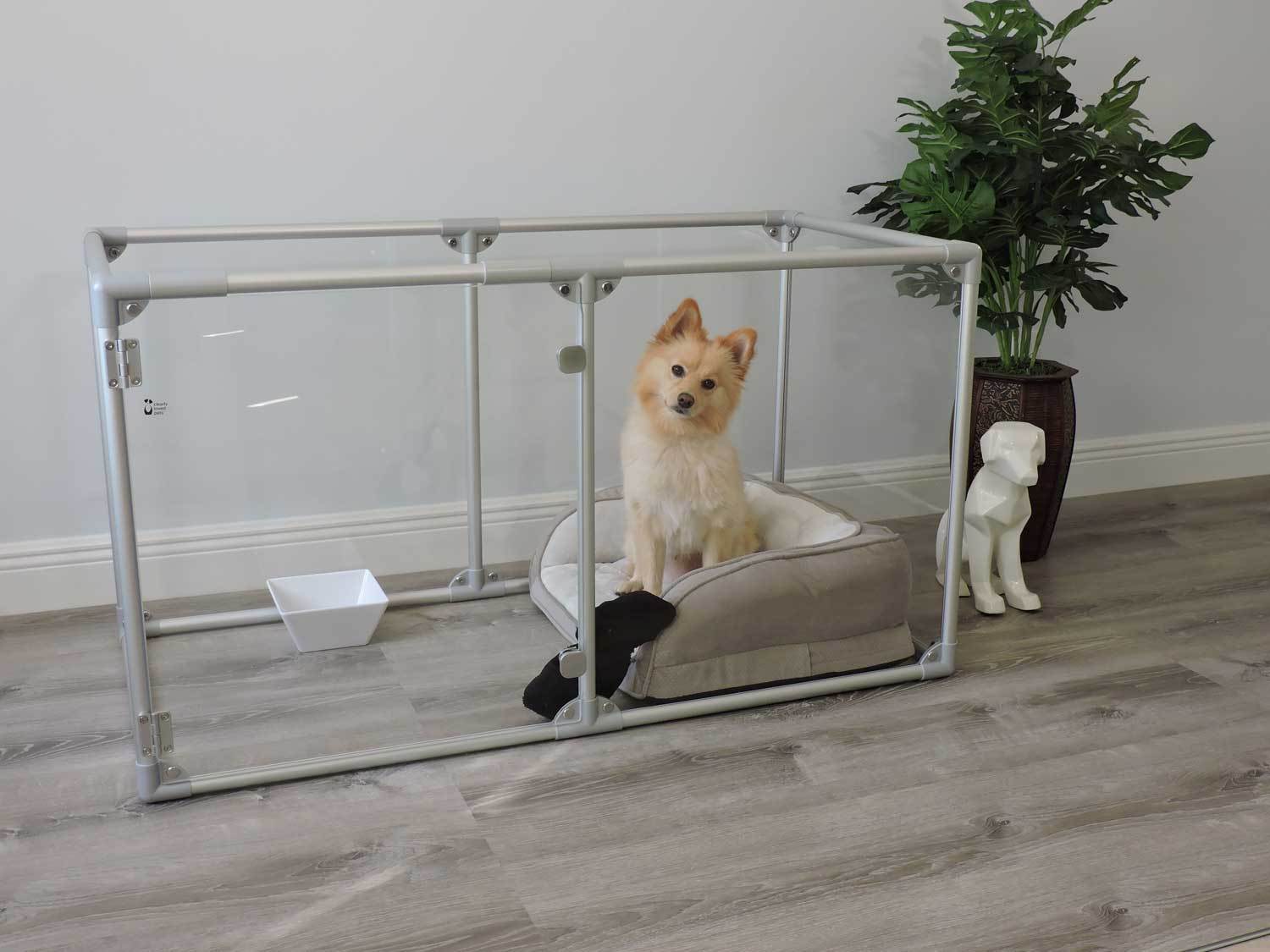 Clearly Loved Pets Small Lucidium Clear Dog Pen