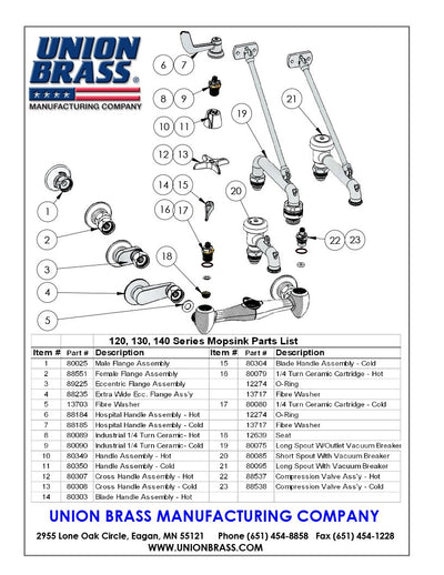 Groomer's Best Faucet (Union Brass 8")