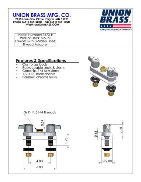 Groomer's Best Faucet (Union Brass 4")