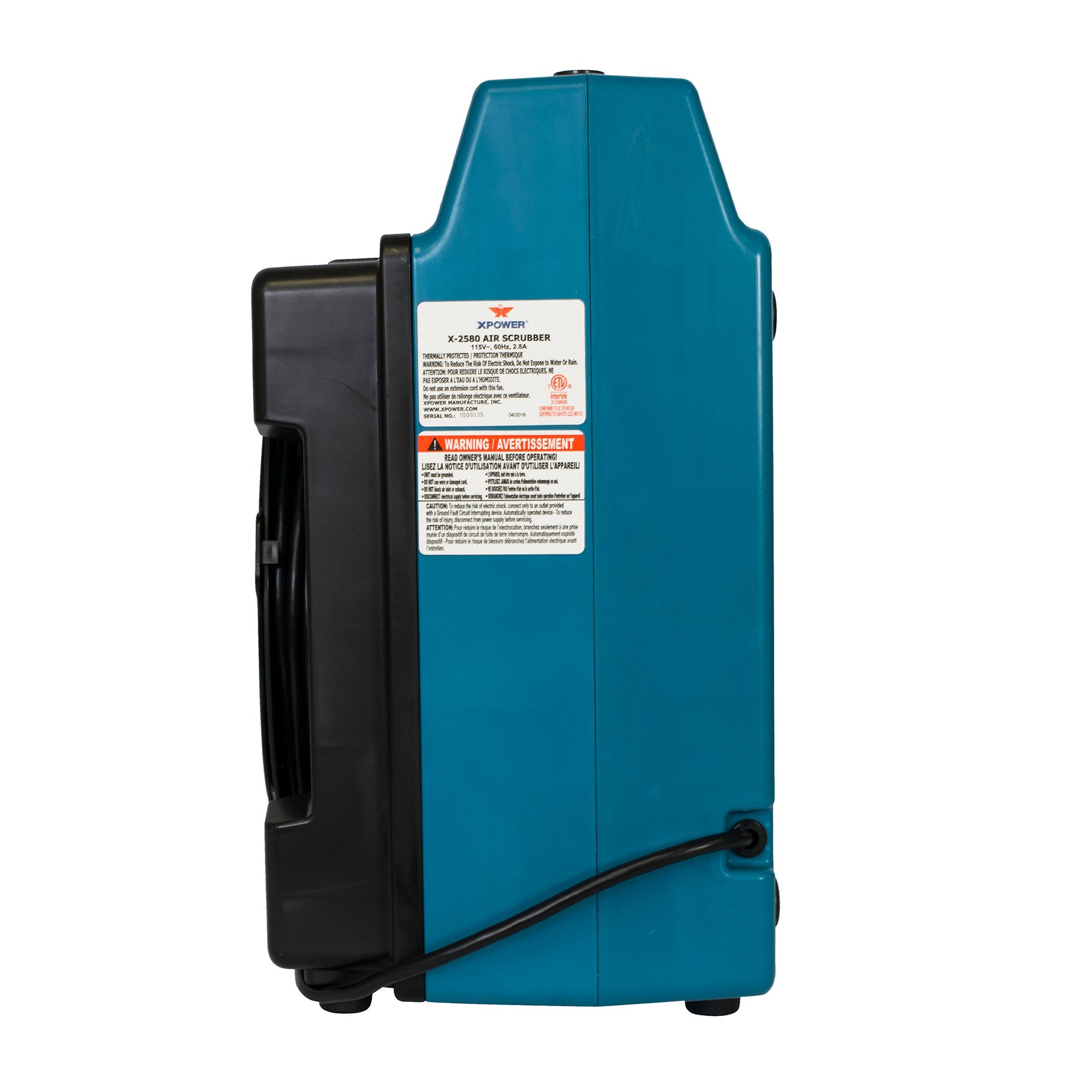 XPOWER X-2580 Professional 4-Stage HEPA Mini Air Scrubber