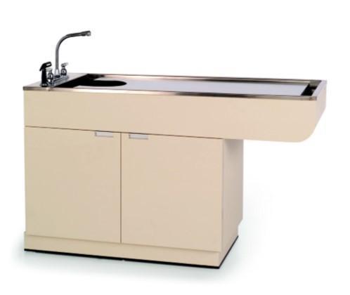 VetLine Veterinary All Purpose Wet Table w/ Cabinet & Knee Space