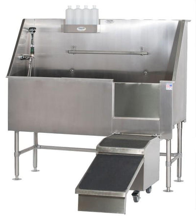 PetLift Aqua Quest Stainless Steel Walk-In Dog Grooming Bath Tub