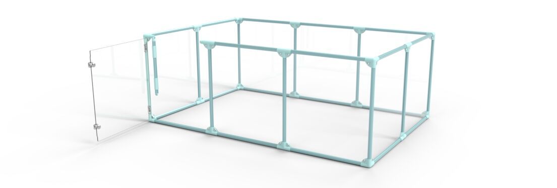 Clearly Loved Pets Large Lucidium Clear Dog Pen