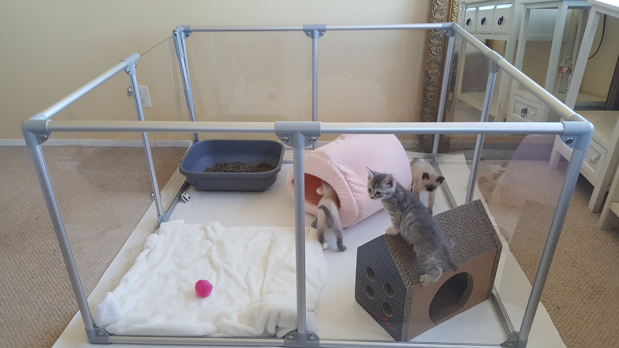 Clearly Loved Pets Medium Lucidium Clear Dog Pen
