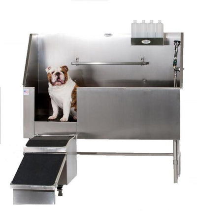 PetLift Aqua Quest Stainless Steel Walk-In Dog Grooming Bath Tub