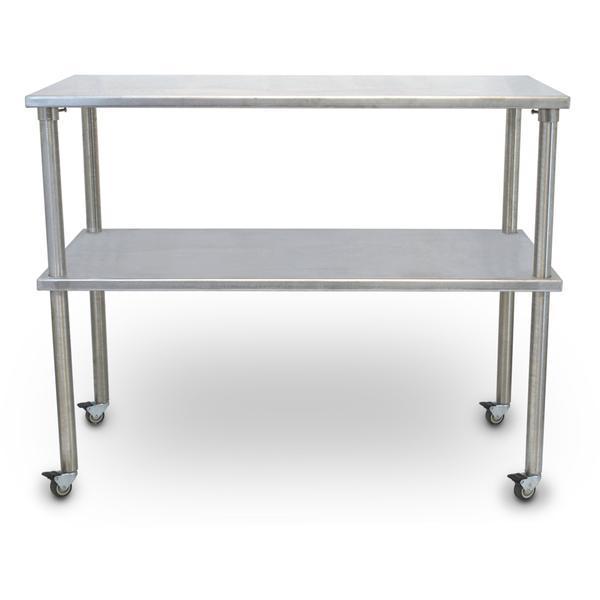 Vet's Best Stainless Steel Veterinary Mobile Utility Table w/ Shelf