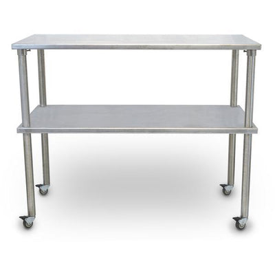 Vet's Best Stainless Steel Veterinary Mobile Utility Table w/ Shelf