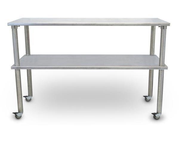 Vet's Best Stainless Steel Veterinary Mobile Utility Table w/ Shelf