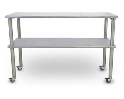 Vet's Best Stainless Steel Veterinary Mobile Utility Table w/ Shelf