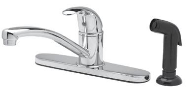 VetLine Stainless Steel 8" Center Faucet and Sprayer