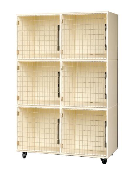 PetLift Veterinary & Grooming Laminated Six (6) Cage Assembly 48" x 71"
